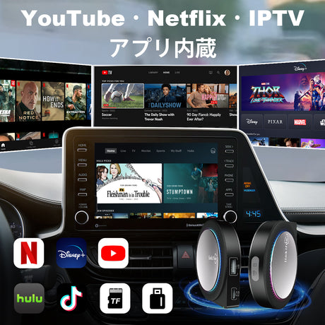 Online and offline video streaming supported by the Linkifun GT6 Pro, including apps like YouTube and Netflix plus TF/USB offline playback.