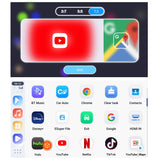 Split-screen multitasking on the Linkifun GT6 Pro, allowing multiple apps such as navigation and music to run simultaneously.
