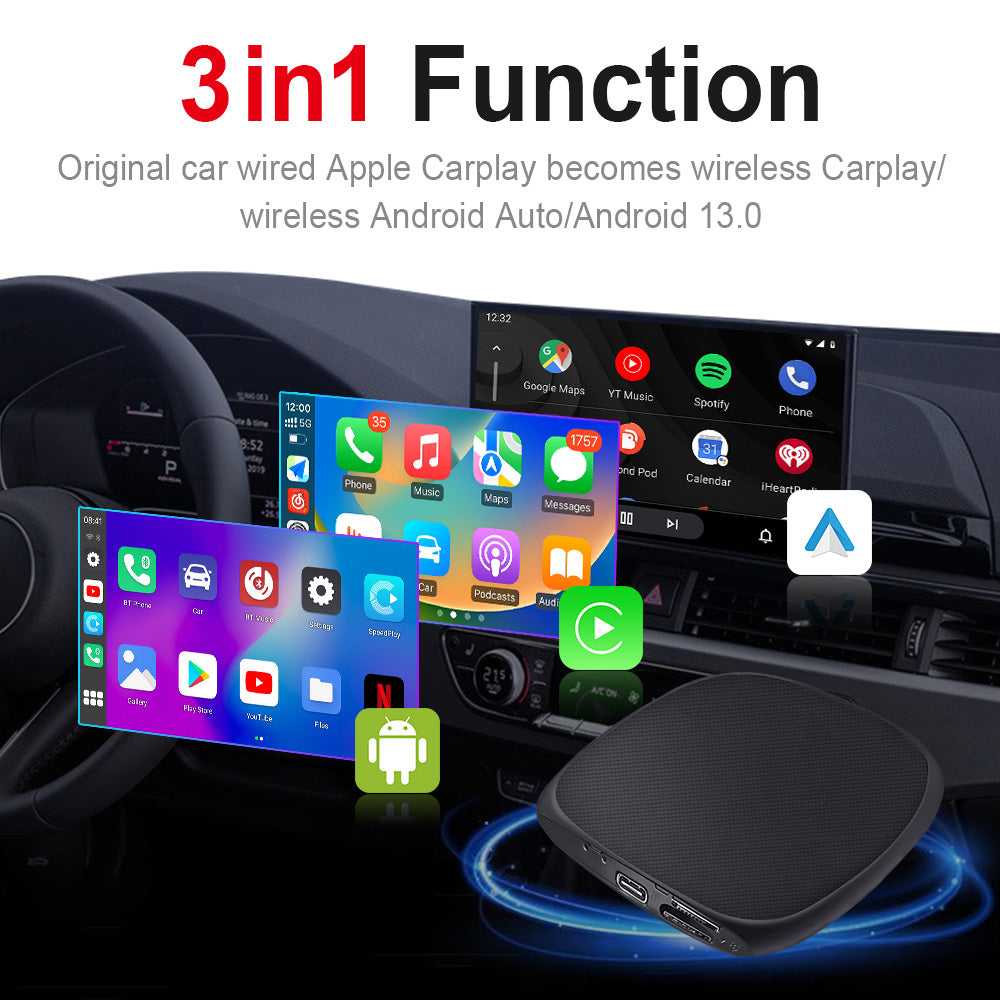 Linkifun™ GT7 Android 13 Smart AI Box Wireless CarPlay