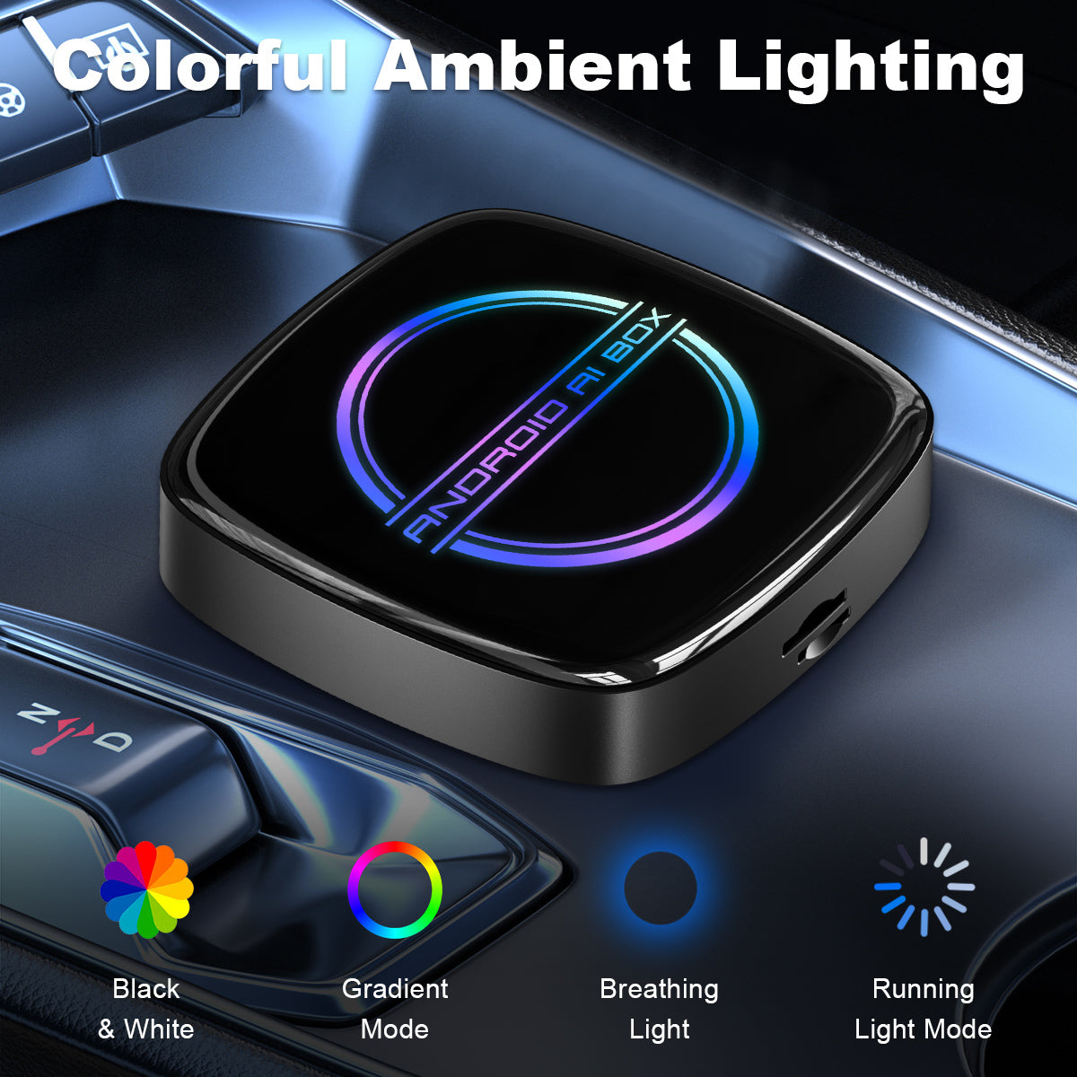 Linkifun GT8D Android 15 Smart AI Box with customizable ambient lighting and HDMI Out
