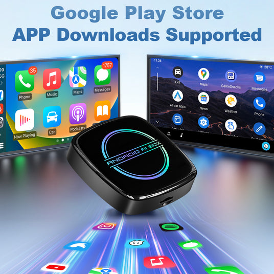 Linkifun GT8D Android 15 Smart AI Box with Google Play access for downloading thousands of apps, featuring HDMI Out support
