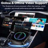 Linkifun™ GT8D Android 15 Smart AI Box – Wireless CarPlay/Android Auto Adapter with Ambient Lighting, HDMI Out, and Built-in GPS