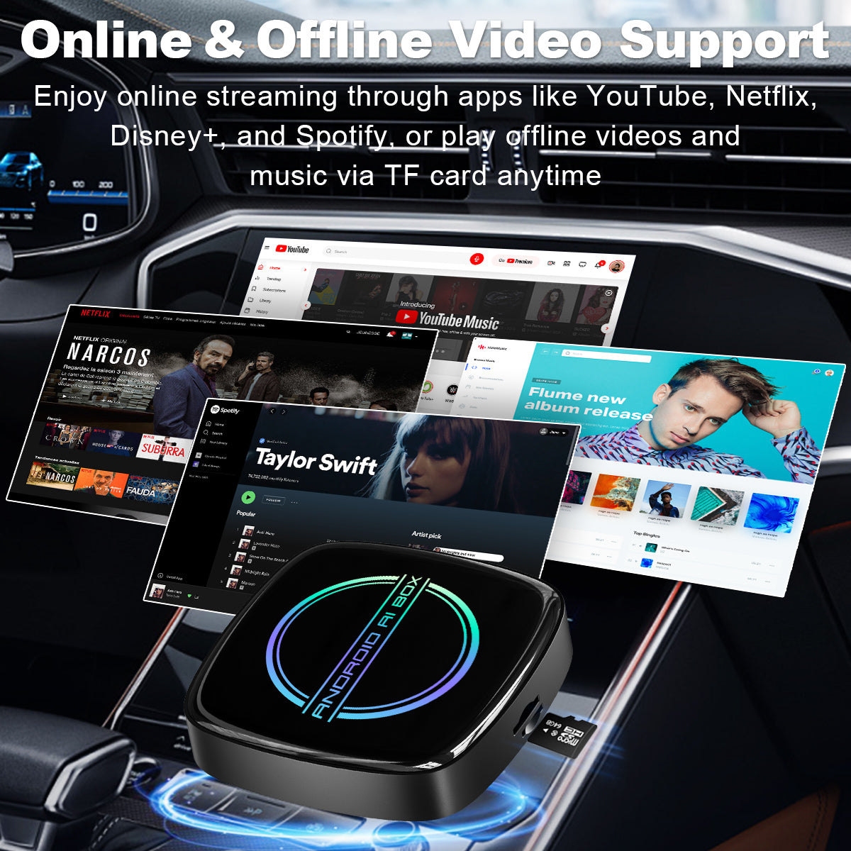 Linkifun™ GT8D Android 15 Smart AI Box – Wireless CarPlay/Android Auto