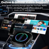 Linkifun GT8D Android 15 Smart AI Box supporting online streaming apps like YouTube, Netflix, Disney+, Spotify and offline video/music playback via TF card