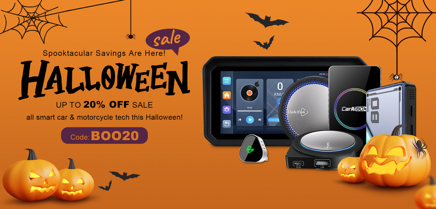 Linkifun Halloween Sale 2025 – Spooktacular Savings 20% Off All Smart Car and Motorcycle Tech with Code BOO20
