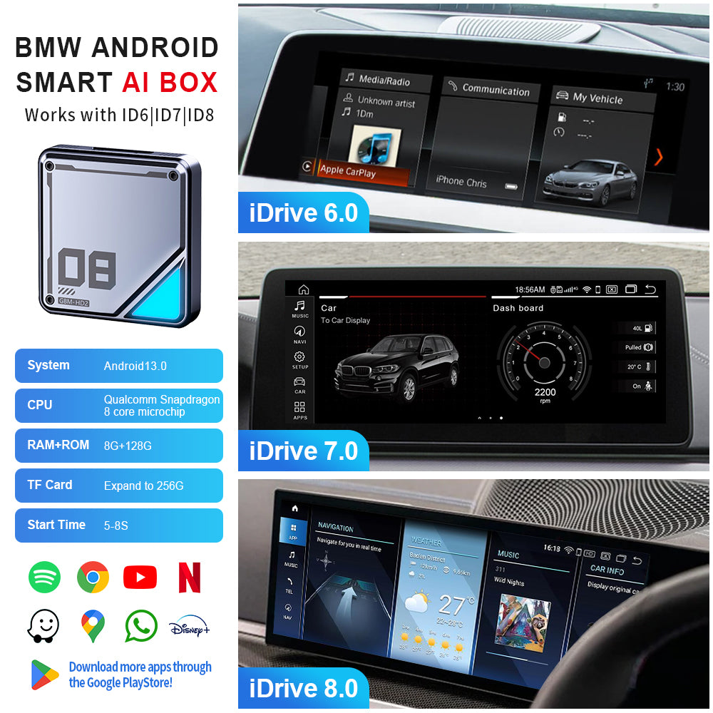 BMW専用・技適認証済】YolanAuto CarPlay AIボックス（Android 13搭載