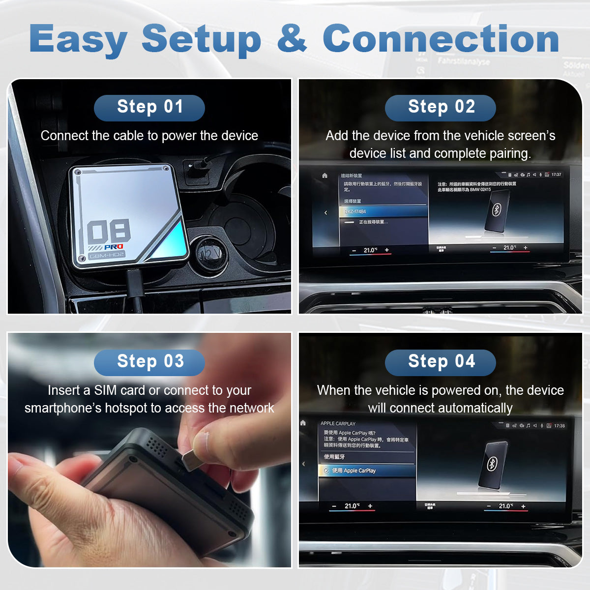 Linkifun™ L8 CarPlay Android 13 AI Box for BMW – Wireless CarPlay & An