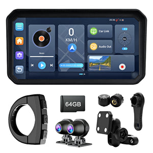 MT23 6" Motorcycle Dash Cam – Android 14 - GPS - TPMS - Odometer - DVR - SIM Support