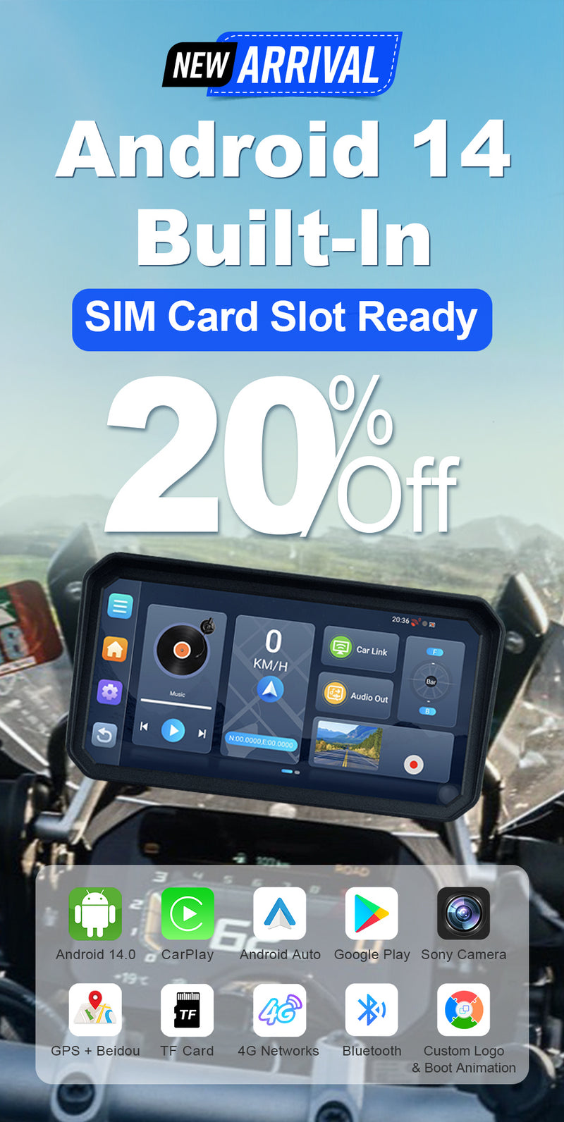 MT23 Android Motorcycle Dash Cam – New Arrival with 25% Early Bird Discount, Shipping Starts June 20