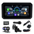 Linkifun™ MT9 / MT9A 6" Motorcycle Navigation Display with Wireless CarPlay, Android Auto, Screen Mirroring, Magnetic Mount (Optional DVR & GPS)