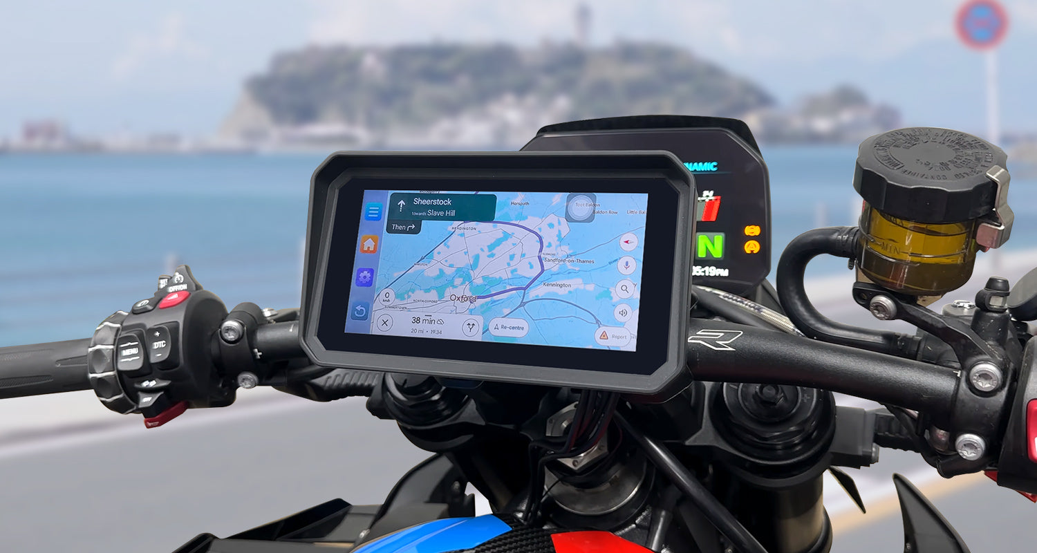 Linkifun Android Motorcycle Navigation and DVR Screens with Wireless CarPlay and Android Auto – category banner highlighting smart riding technology