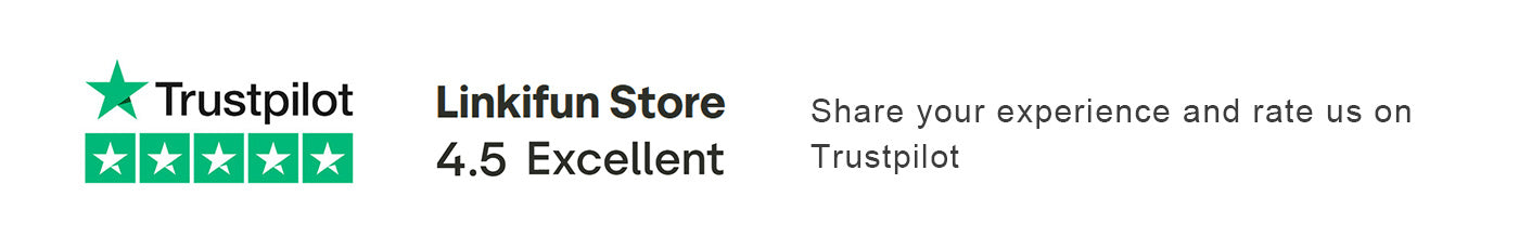 Linkifun Trustpilot rating showing verified customer satisfaction and positive product reviews