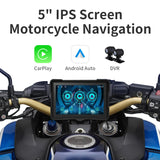 Linkifun™ SP8505 5" IP67 Waterproof Motorcycle Smart Screen, GPS Navigation with Wireless Apple Carplay, Android Auto