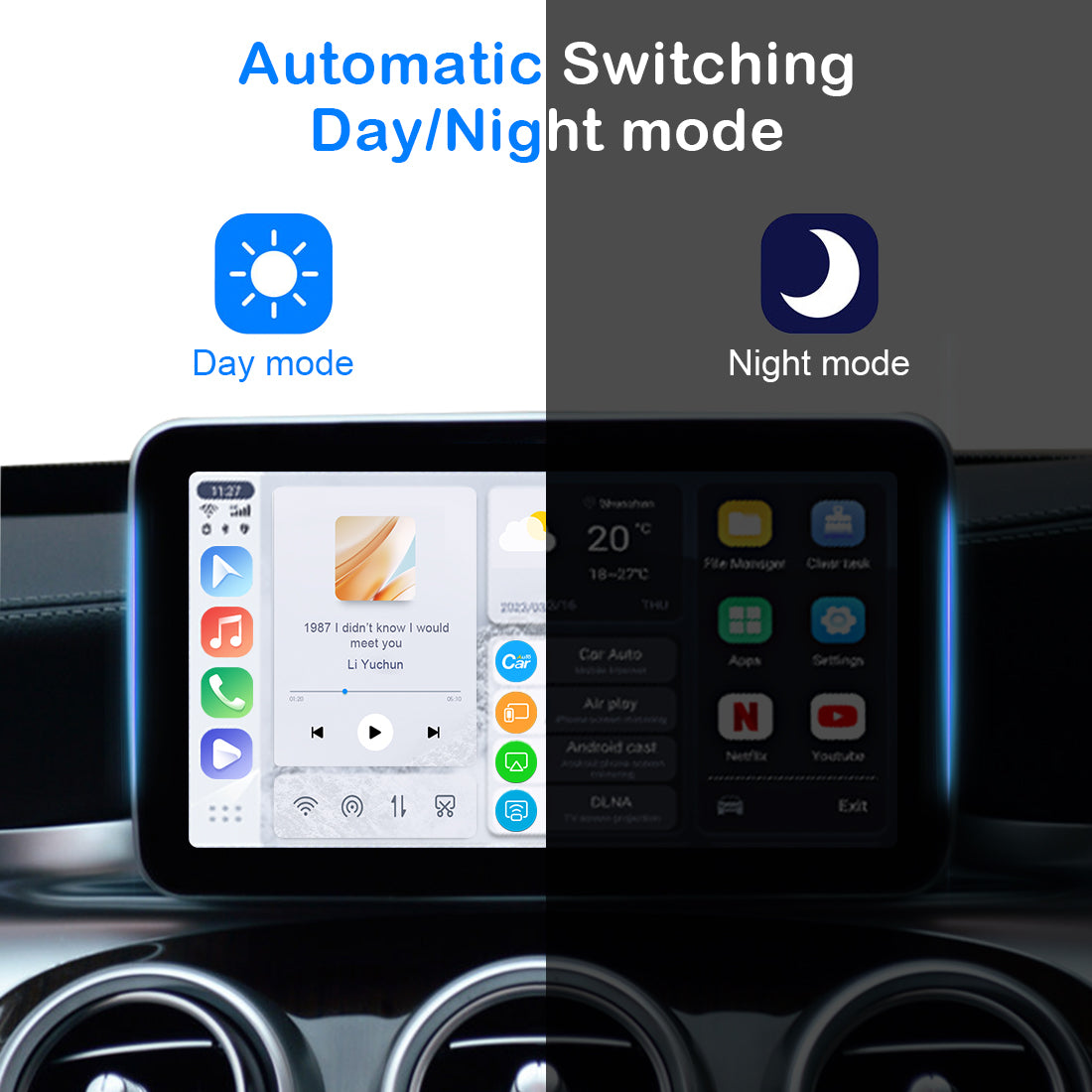 For Wireless CarPlay Ai Box Android Auto 4+64GB Android 10 North America  Version