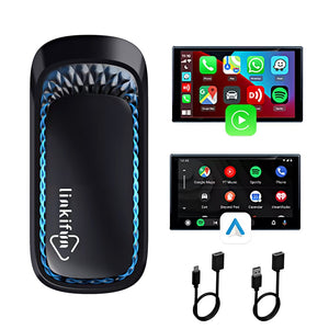RGB Mini Wireless Carplay/ Android Auto Adapter with Ambient Lighting
