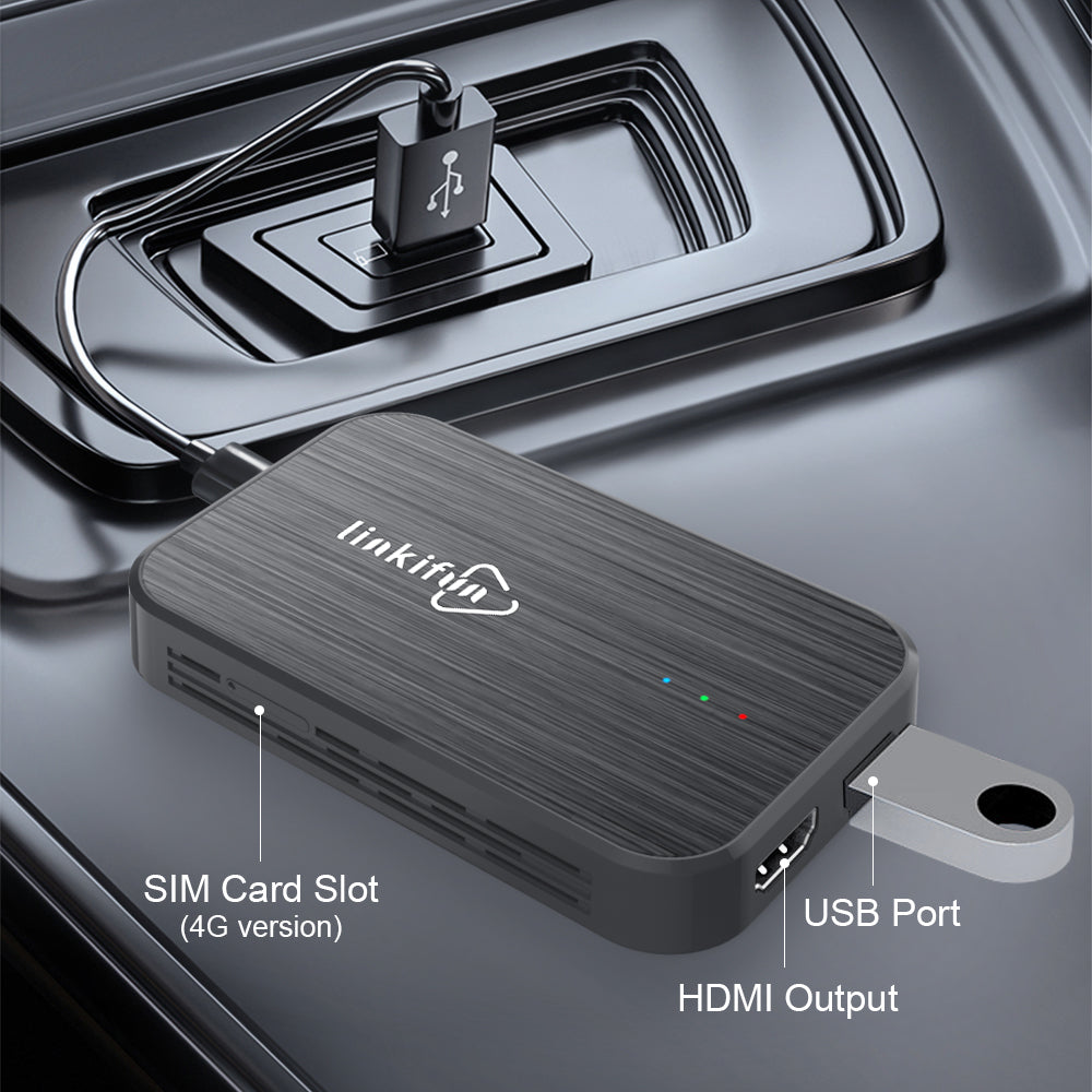 Linkifun™ Z4 Android 10 Smart AI Box Wireless Carplay/ Android Auto Adapter with HDMI