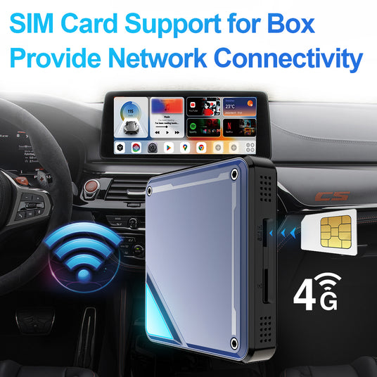 Linkifun BMW Carplay Android AI Box with SIM card and mobile hotspot connectivity
