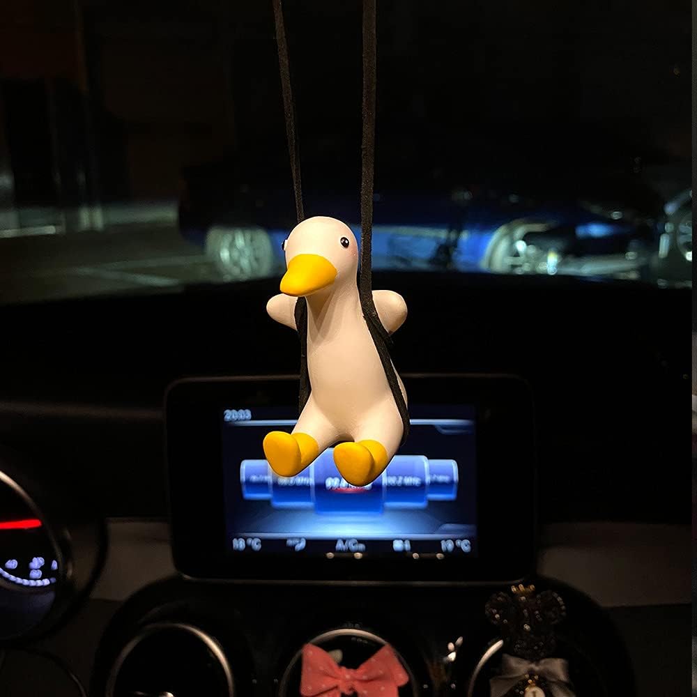 Swing Duck Swinging Rückspiegel AnhäNger Car Ente Auto Schwingende Deko Swing Duck Swinging Rückspiegel AnhäNger Car Ente Auto Schwingende Deko