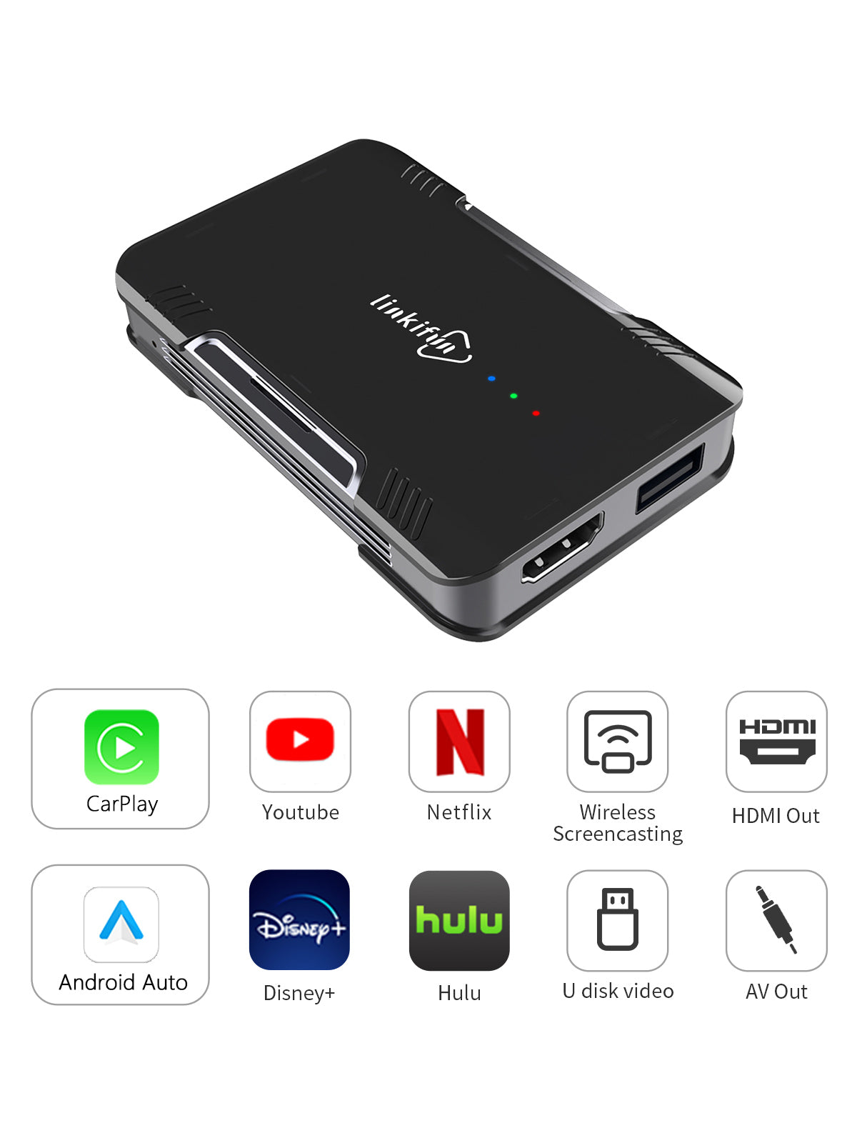 Linkifun™ GT2 Wireless Carplay/ Android Auto Video Box