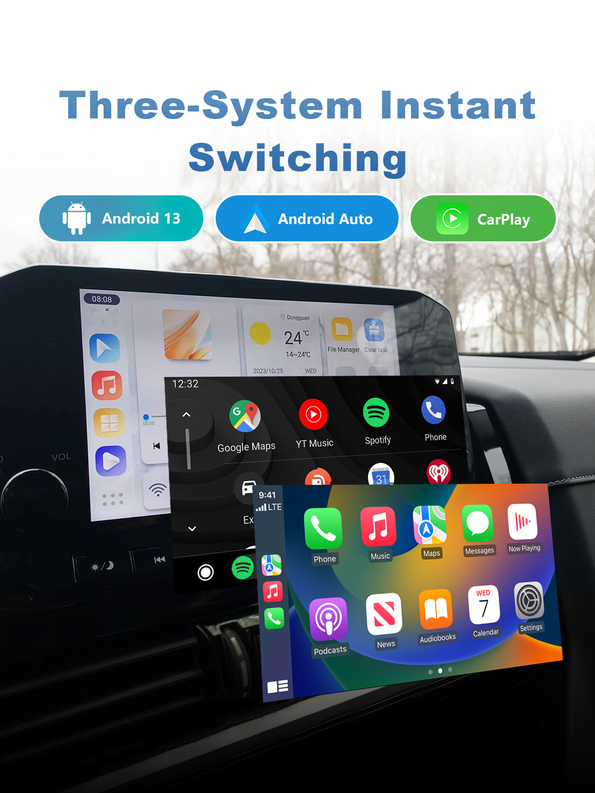Linkifun™ GT6 Pro Android 13 Smart AI Box Wireless CarPlay/Android Aut