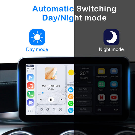 Linkifun GT6 Pro interface showing day and night mode themes for better visibility in different lighting conditions
