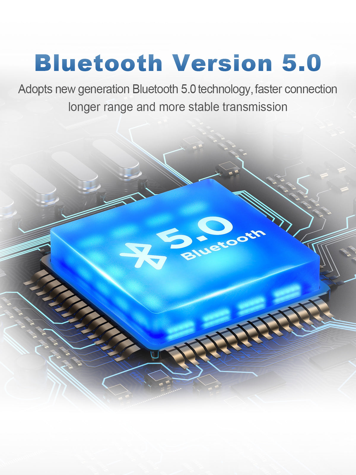 Linkifun GT7 Android 13 Smart AI Box Wireless CarPlay and Android Auto Adapter with enhanced Bluetooth 5.0 connectivity for faster pairing, stable audio streaming, and reliable hands-free calls