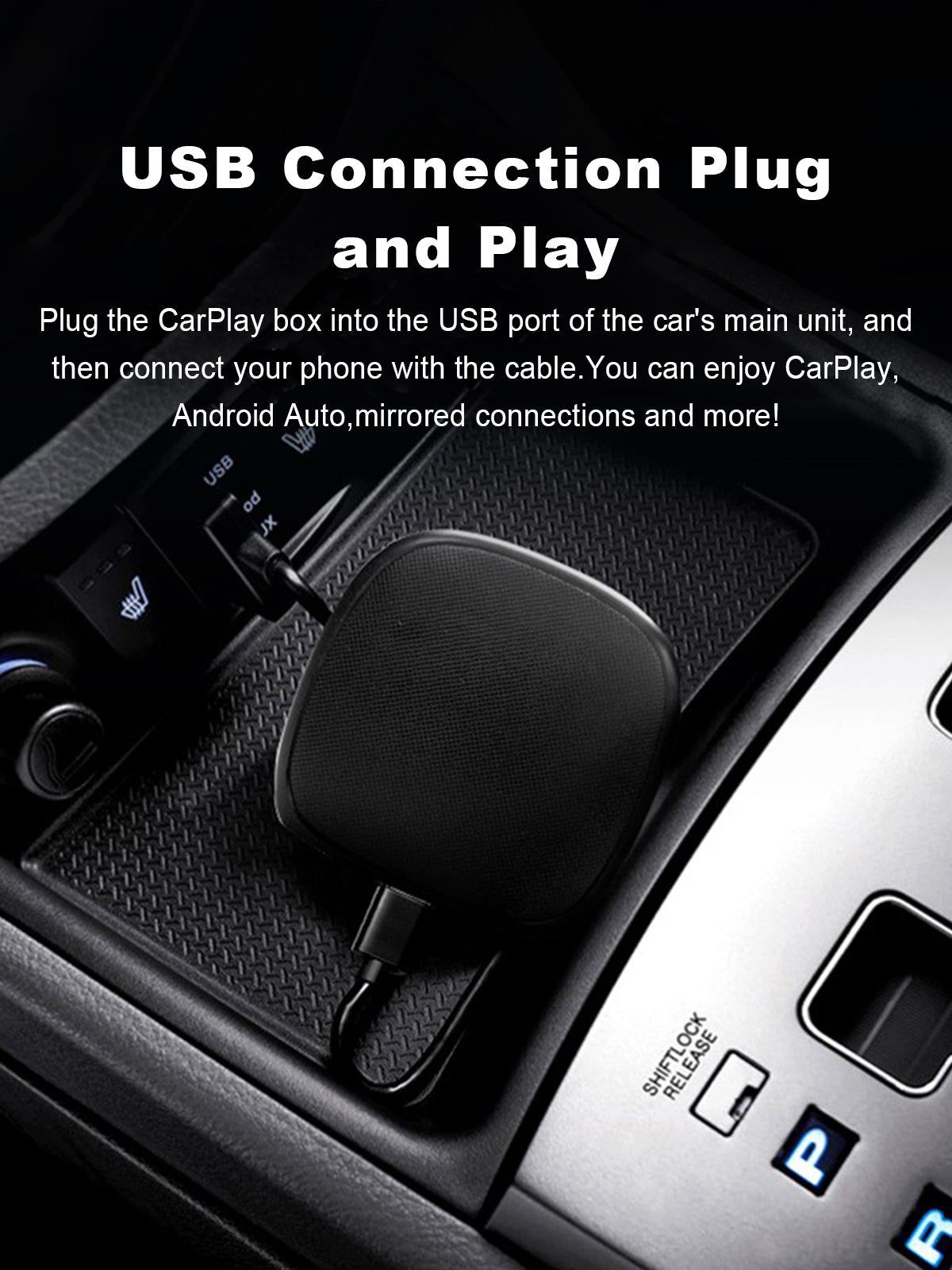 Linkifun GT7 Android 13 Smart AI Box Wireless CarPlay and Android Auto Adapter with easy USB plug and play setup for instant access to CarPlay, Android Auto, and Android 13 features