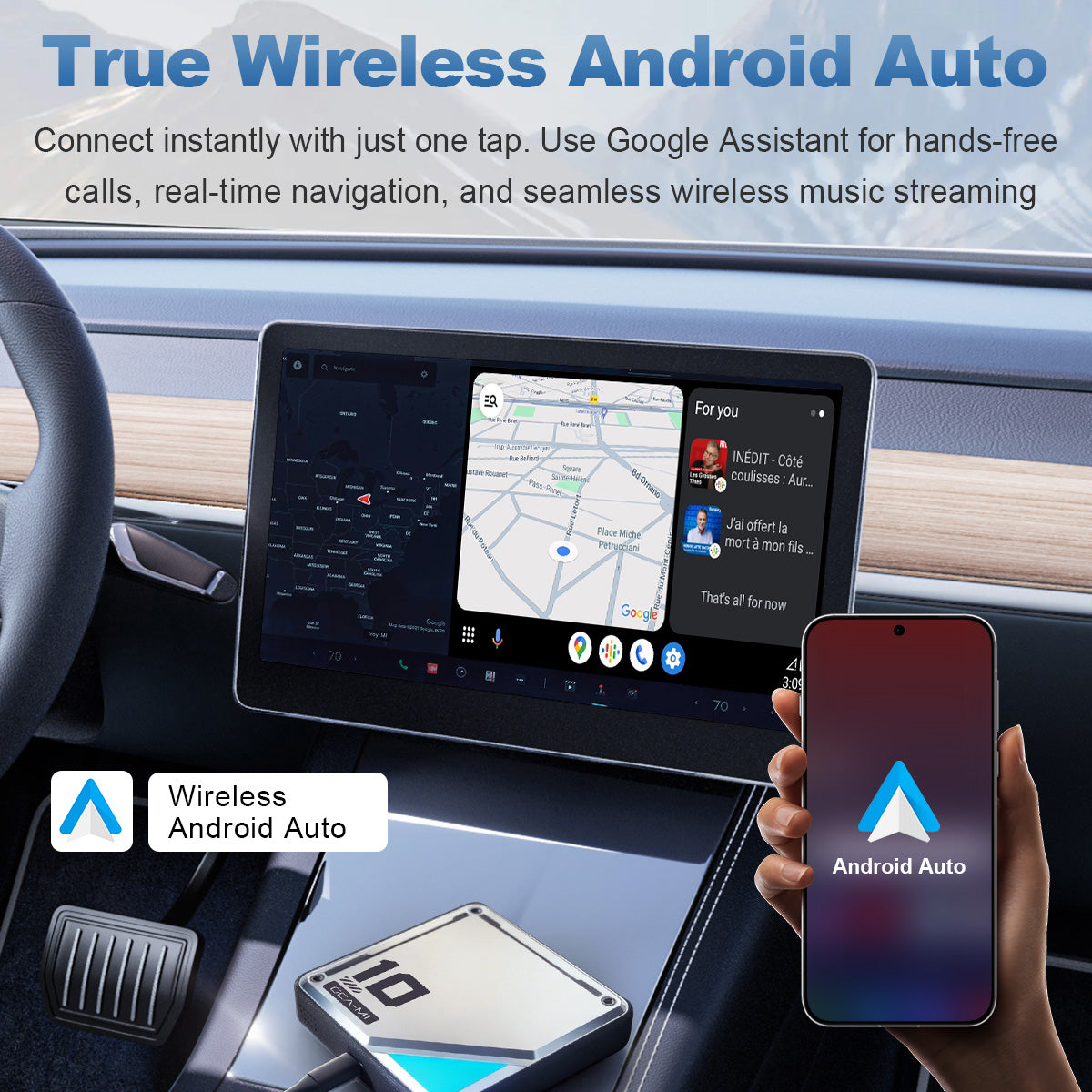 Linkifun™ L10 Android 13 AI Box for Tesla – Wireless CarPlay & Android