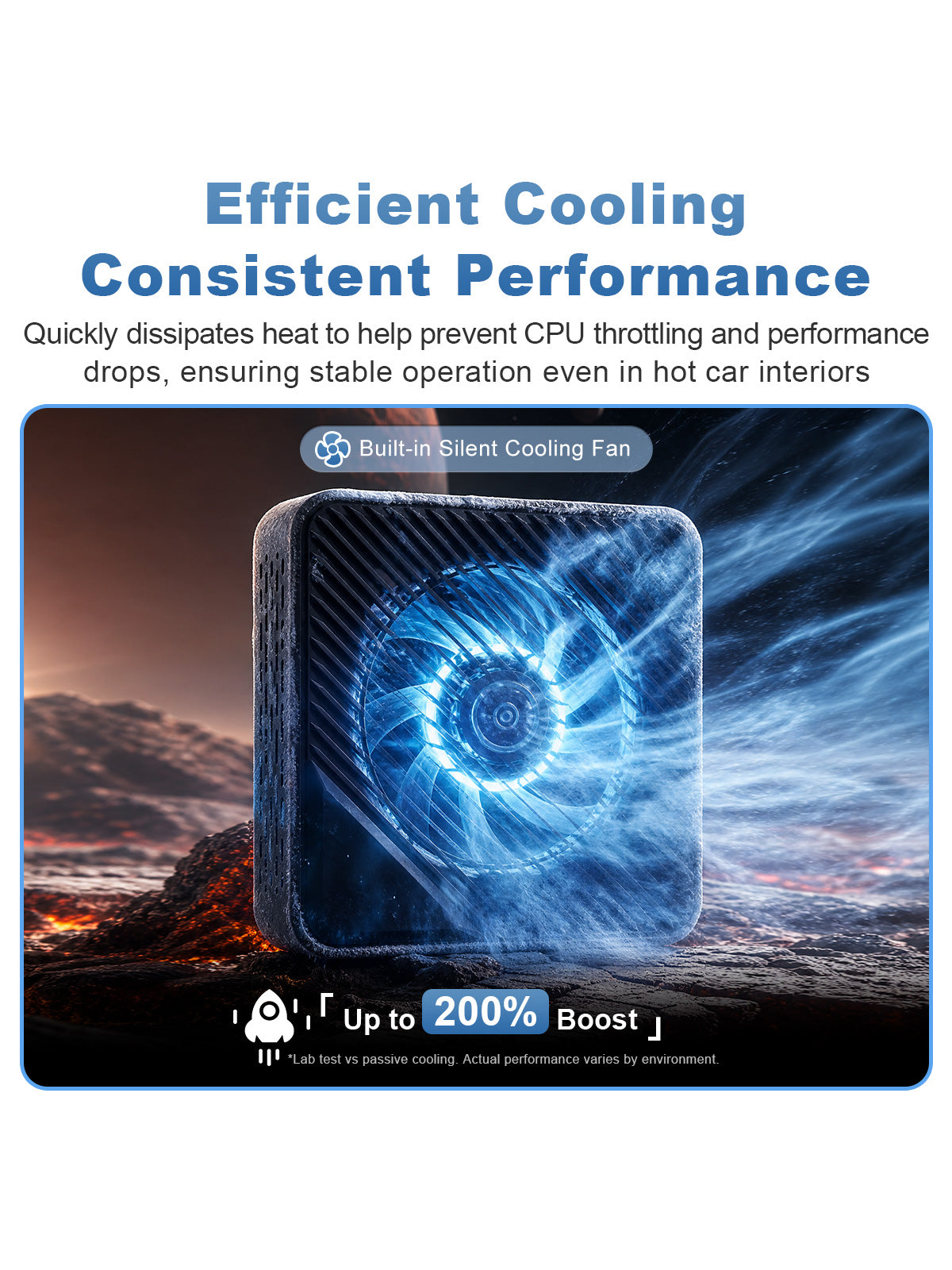 Linkifun L11 Max Car AI Box with built-in active cooling fan for efficient heat dissipation and stable performance