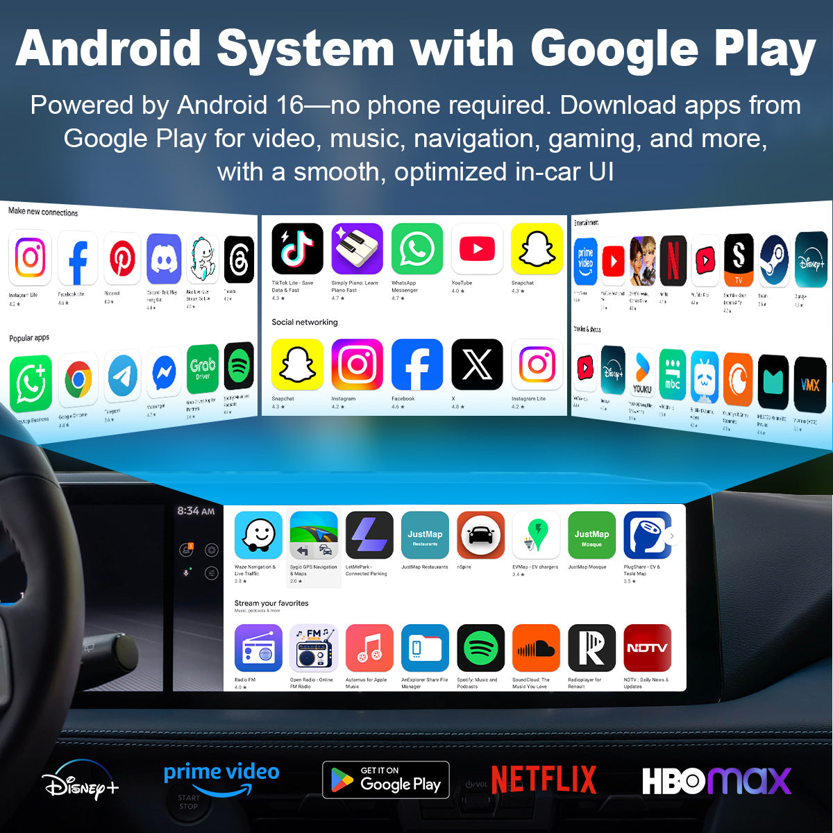 Linkifun™ L11 Max Android 16 Smart AI Box – Wireless CarPlay/Android Auto Adapter with Google Play and Active Cooling Fan