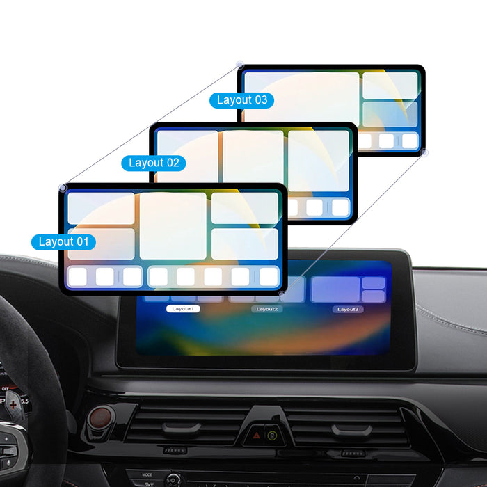 Flexible layout options available on the Linkifun L8 BMW Carplay Android AI Box