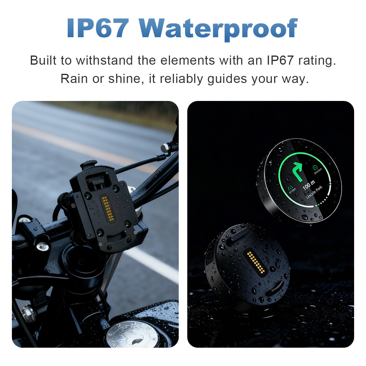 Linkifun™ M0 Motorcycle GPS Navigator – Compact Waterproof Smart Navig