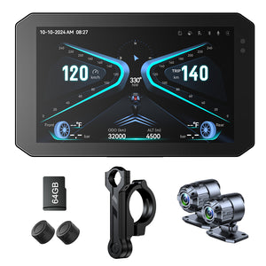 M100 5" Motorcycle Dash Cam – 1080P Sony Camera - Bluetooth TPMS - Odometer