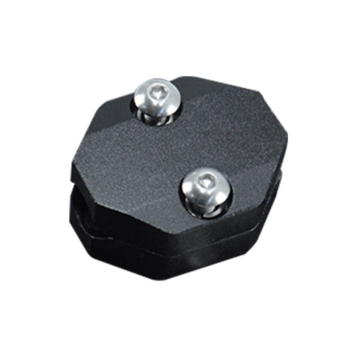 Top view of the Linkifun crossbar clamp replacement bracket for compatible motorcycle navigation screens, designed as an alternative to the original magnetic mount.