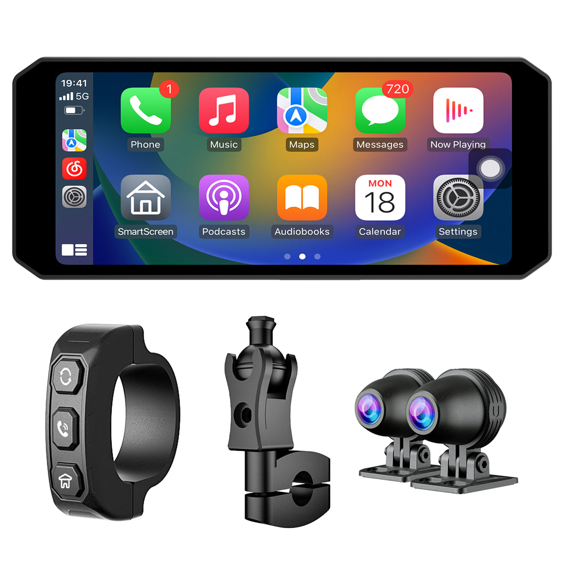 mmino2578  MULTI DRIVE(マルチドライブ) Linkifun™ MT7 Motorcycle Dash Cam with 6.86