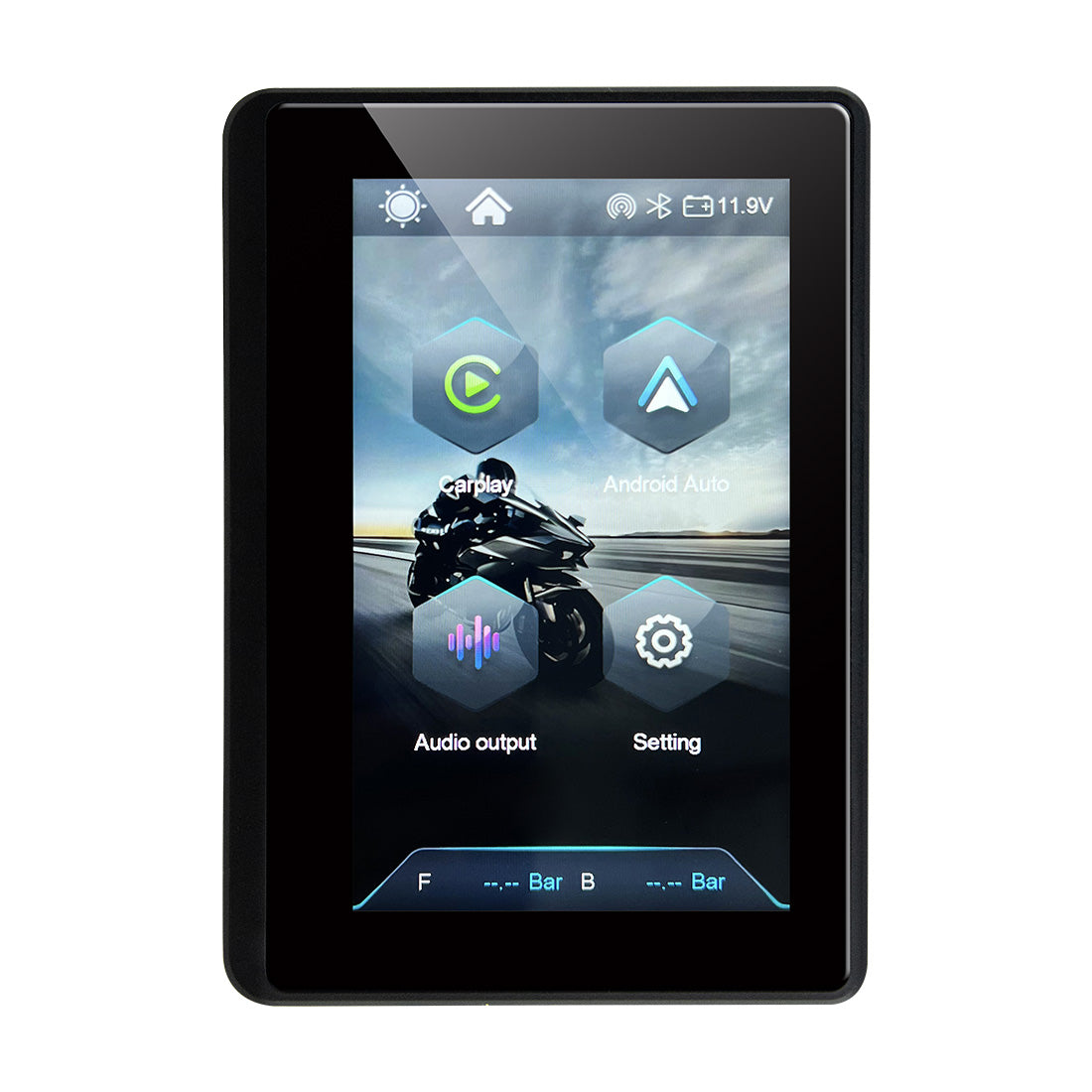 Linkifun™ MT1 5" Motorcycle Navigation Display with Wireless CarPlay & Android Auto, Portrait/Landscape Rotation, 800-Nit IPS, Optional TPMS & IP67