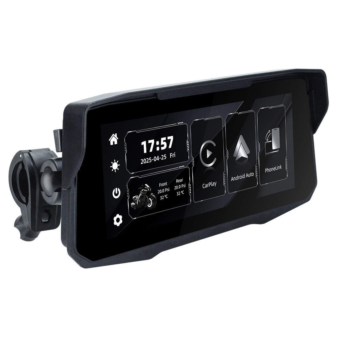 Linkifun™ MT12 6.86" Motorcycle Screen with Wireless CarPlay, Android Auto, Phone Mirroring, Optional TPMS, IP67 Waterproof & Bluetooth 5.0