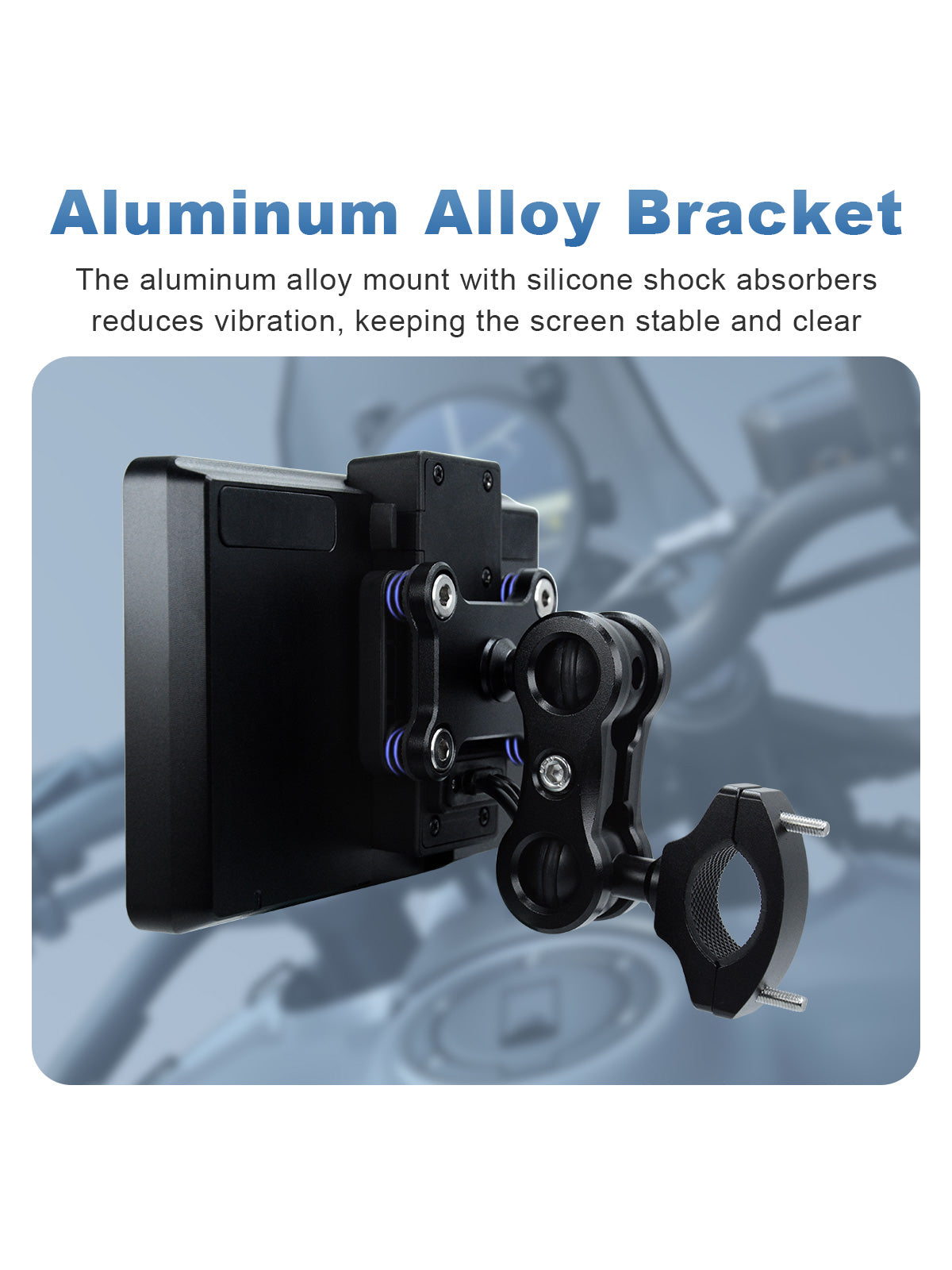 Linkifun MT13 universal bracket motorcycle navigation screen with DVR GPS aluminum alloy bracket shock absorption