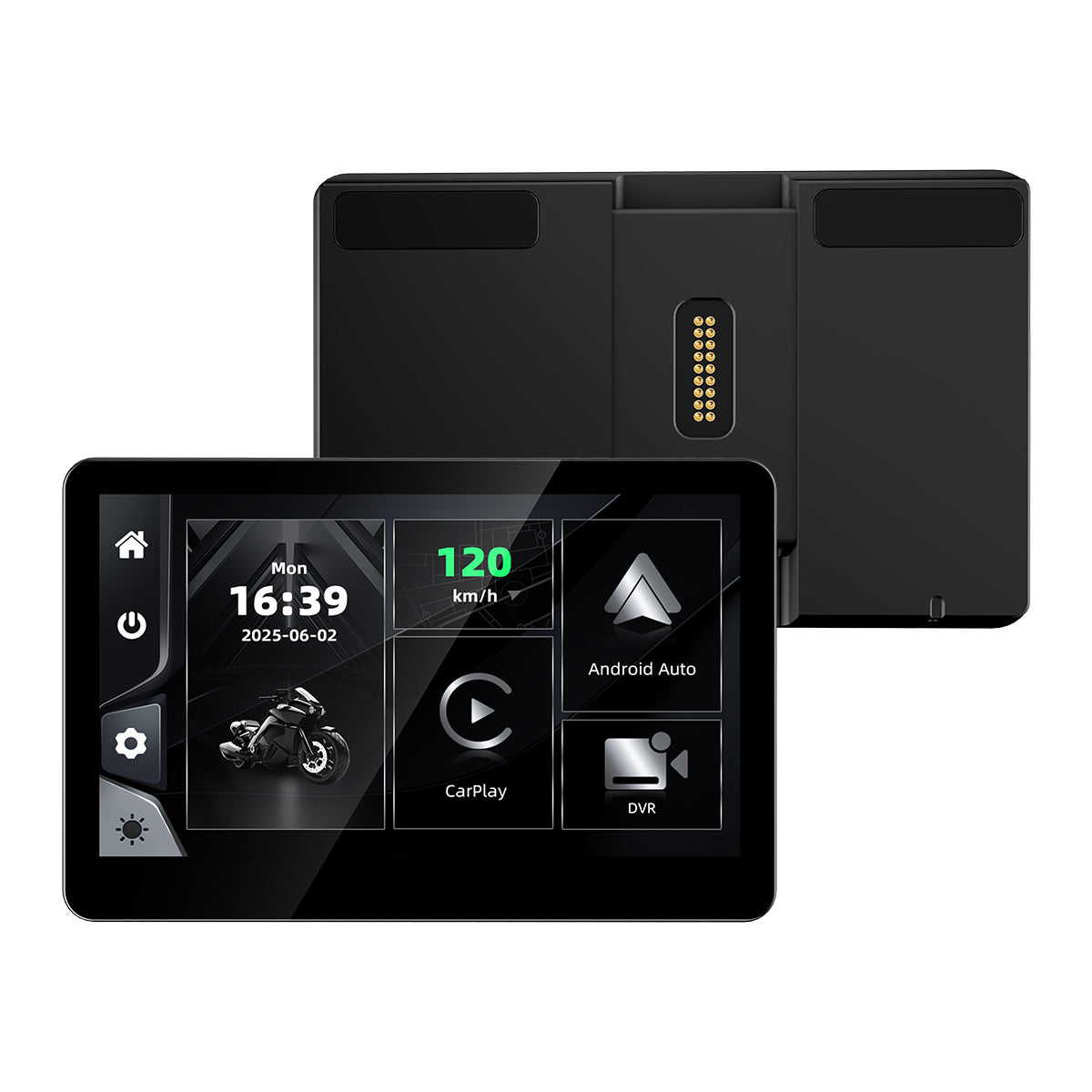 Linkifun™ MT13 + Bracket 6.2" Motorcycle Navigation Screen – Wireless CarPlay & Android Auto, Screen Mirroring, Optional DVR & GPS