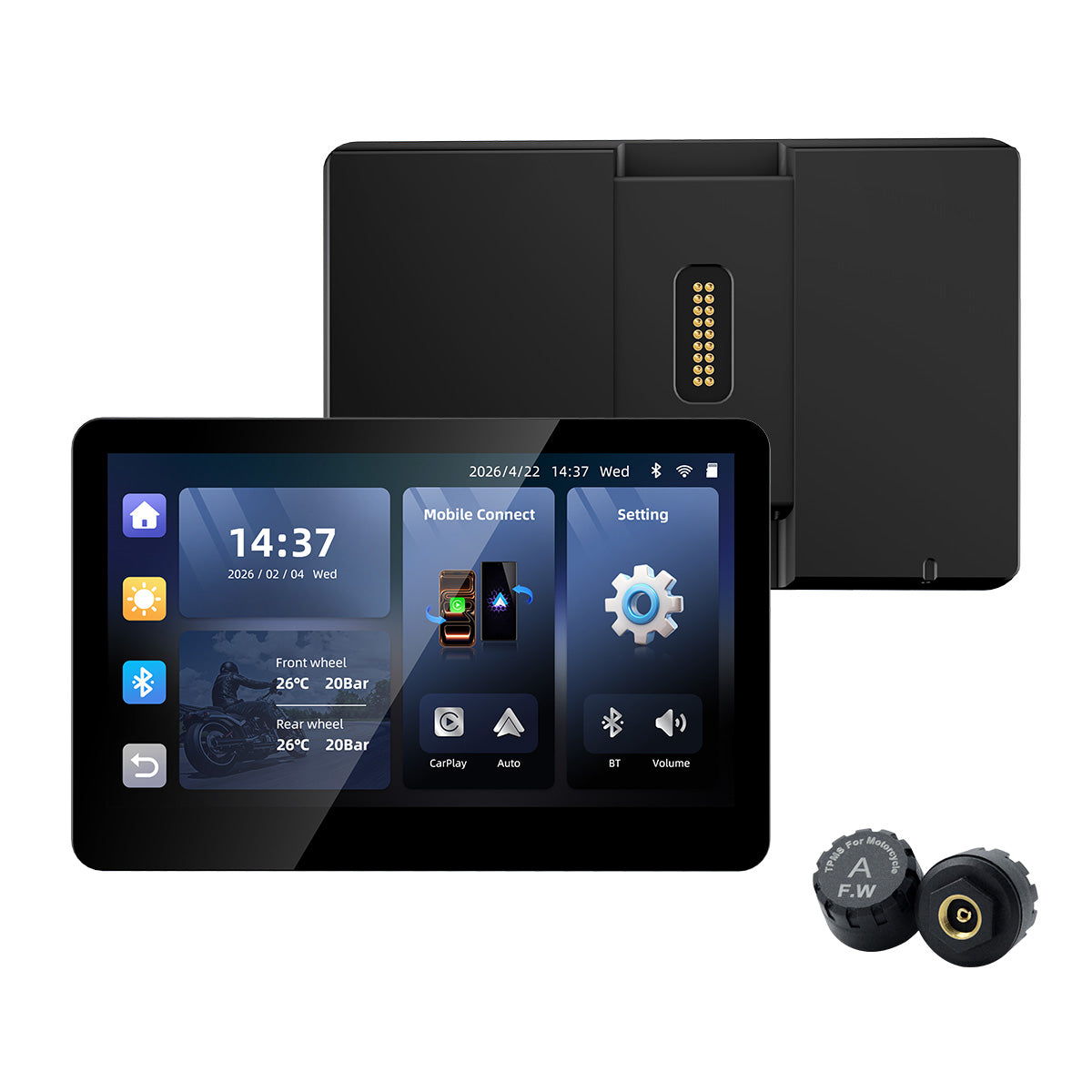 Linkifun™ MT13A 6.2" Motorcycle Display for BMW with OEM Bracket, Wireless CarPlay & Android Auto, Optional TPMS, GPS, IP67 Waterproof