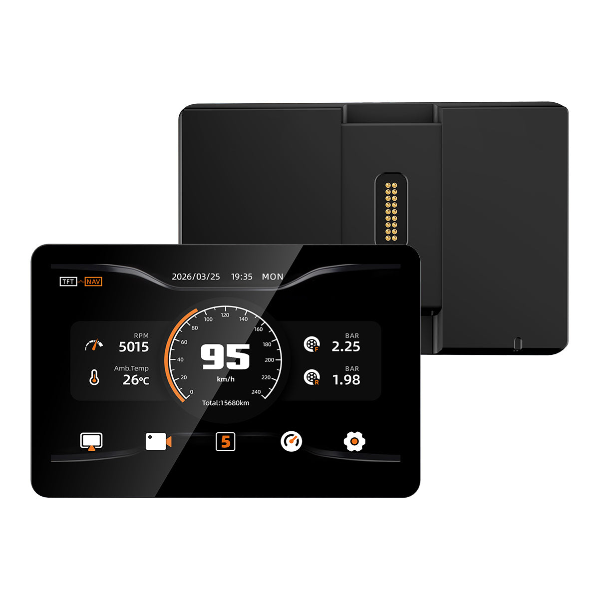 Linkifun MT13A Pro DVR 6,2-Zoll-Motorraddisplay für BMW, kabelloses CarPlay und Android Auto, Wonder Wheel, duale 1080P-DVRs
