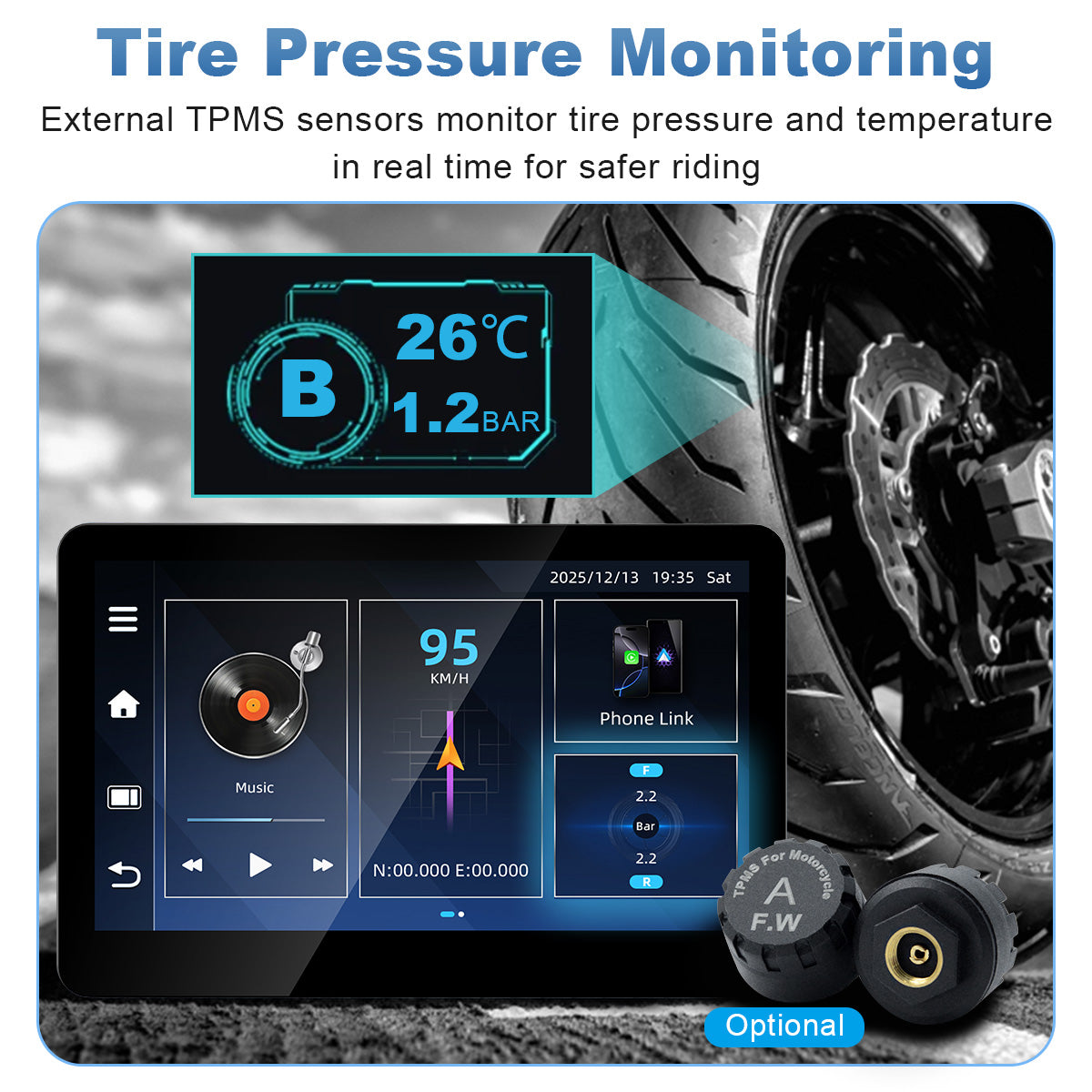 Linkifun™ MT13C 6.2" Android 14 Display for BMW – Google Play, GPS, CarPlay/Android Auto & Optional TPMS