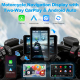 Linkifun™ MT15 5" Motorcycle Navigation Screen with Wireless CarPlay & Android Auto, Portrait & Landscape Mode, Single Bluetooth, Optional TPMS, Battery/USB Power