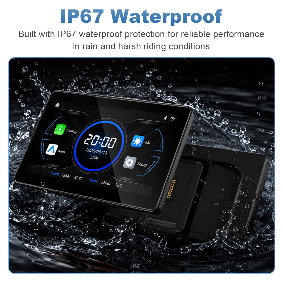 Display per moto Linkifun MT18A da 7,0" per BMW, CarPlay e Android Auto wireless, TPMS, predisposizione alla navigazione OEM