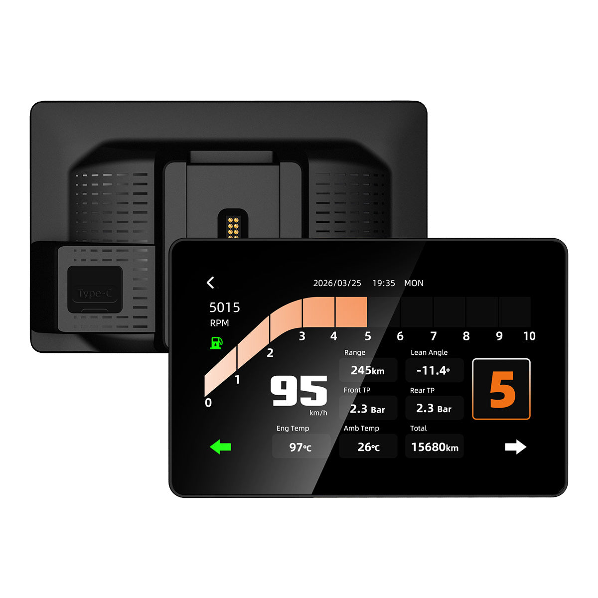 Linkifun MT18A Pro DVR 7.0" Motorcycle Display for BMW, Wireless CarPlay & Android Auto, Wonder Wheel, Dual 1080P DVR, Optional TPMS