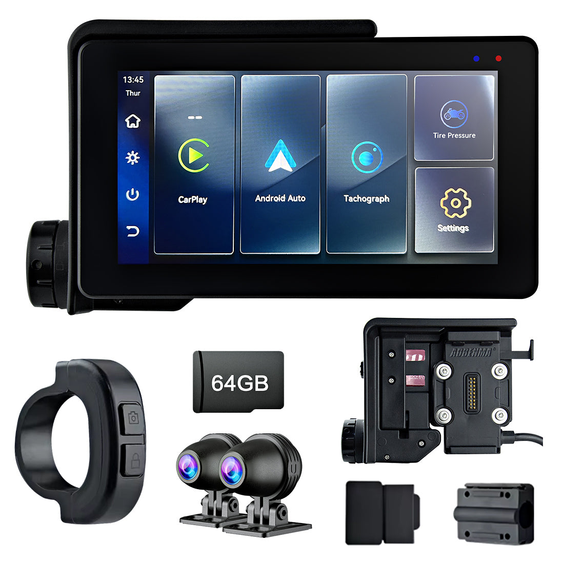 Linkifun™ MT20/MT30 5.5"/6.5" Wireless CarPlay Android Auto Dashboard Navigation Screen with DVR – Special for BMW Motorcycles