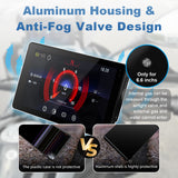 Linkifun MT20 MT30 BMW motorcycle navigation screen with CNC aluminum body and pressure relief valve to prevent fogging on 6.5-inch model.