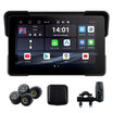 Linkifun™ MT23 6インチバイク用ダッシュカム（ワイヤレスCarPlay/Android Auto、Android 14、SIMサポート、TPMS、オドメーター、GPS、DVR、マグネットマウント）