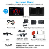 Linkifun™ MT20/MT30 5.5"/6.5" Wireless CarPlay Android Auto Dashboard Navigation Screen with DVR – Special for BMW Motorcycles