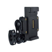 Rear view of the Linkifun adjustable ball-joint mount for MT3A, MT3C and MT3D motorcycle navigation screens with multi-angle adjustment and crossbar clamp installation.